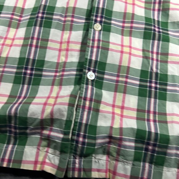 DANIEL CREMIEUX SHIRT PLAID GREEN PINK COLORFUL Y2k Vintage Large - Picture 10 of 13